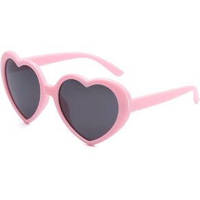 JOVAKIT Polarized Heart Shaped Sunglasses for Women Vintage Fashion Lovely Retro Oversized Eyeglasses UV400 Protection Lens in Kuwait
