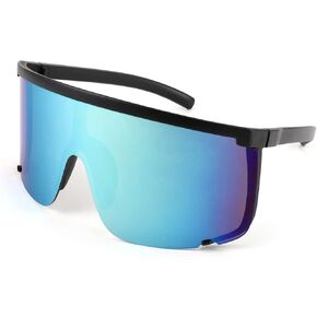 Karsaer Vision Shield Sunglasses for Men Women Oversized Neon 80s 90s Visor Shades Sports Style Outdoor Cycling Ski