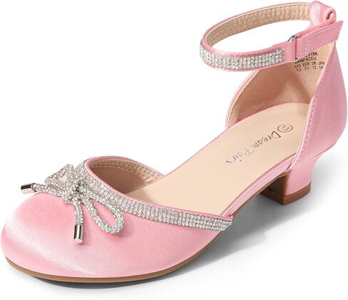 DREAM PAIRS Girls Dress Shoes Pumps Low Heels Sandals Flower Party Wedding Princess in Kuwait