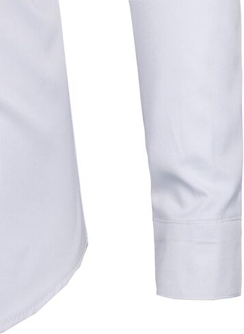 ZEROYAA Men's Banded Collar Slim Fit Long Sleeve Casual Button Down Dress Shirts with Pocket in Saudi Arabia