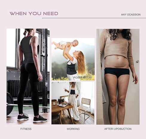 مشد الخصر للسيدات من Wonder-Beauty من اللاتكس قابل للفصل مع سحاب 7 عظام فولاذية in Kuwait