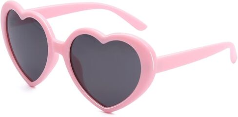 JOVAKIT Polarized Heart Shaped Sunglasses for Women Vintage Fashion Lovely Retro Oversized Eyeglasses UV400 Protection Lens in Kuwait