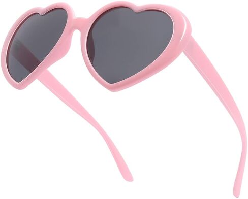 JOVAKIT Polarized Heart Shaped Sunglasses for Women Vintage Fashion Lovely Retro Oversized Eyeglasses UV400 Protection Lens in Kuwait
