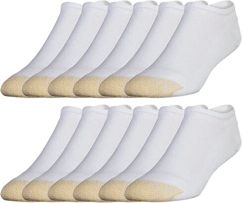GOLDTOE Men's 656F Cotton No Show Athletic Socks, Multipairs in Kuwait