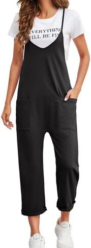 Dokotoo Women's Casual One Piece Sleeveless Jumpsuits V Neck Adjustable Spaghetti Strap Romper with Pocket in Saudi Arabia