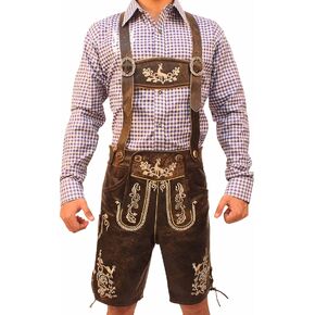 متجر ليدرهوسين | مهرجان أكتوبرفيست تراختن شورت ليديرهوسين للرجال | الزي الألماني التقليدي الأصيل | وايلد براون in Kuwait