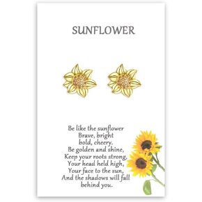 Tarsus Sunflower Necklace/Earrings Hypoallergenic Jewelry Gifts for Bestfriend Women girls in Saudi Arabia