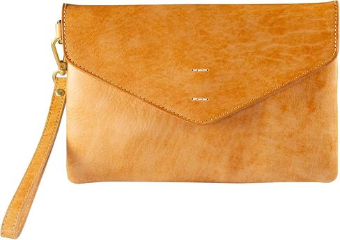 Ancicraft Leather Wristlet Wallet for Women Black Brown Envelope Clutch Purse in Kuwait