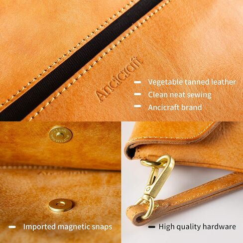 Ancicraft Leather Wristlet Wallet for Women Black Brown Envelope Clutch Purse in Kuwait