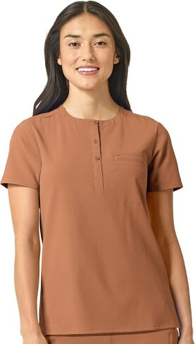 WonderWink Women's Mandarin Collar Tuck-in Top in Saudi Arabia