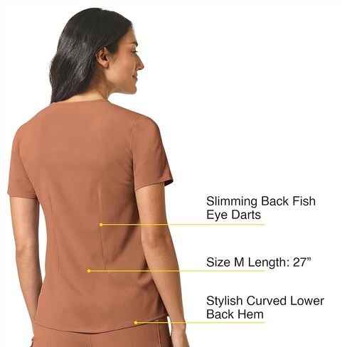 WonderWink Women's Mandarin Collar Tuck-in Top in Saudi Arabia