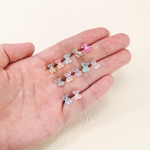 AoedeJ Colorful Stud Earrings Set Plastic Earrings Cute Clear Earrings Kawaii Hypoallergenic Earrings for Girls Women Multipack in Kuwait