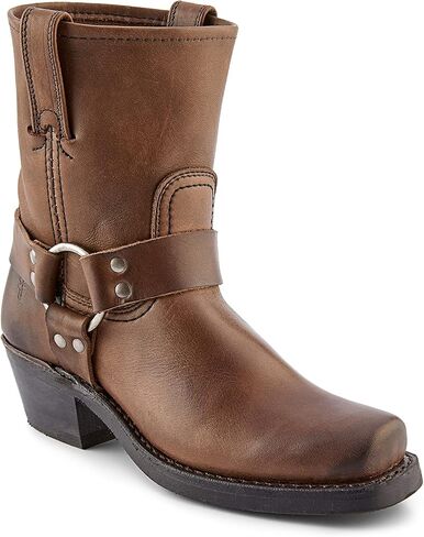 Frye Harness 8R Boots for Women Crafted from Washed and Oiled Italian Leather with Goodyear Welt Construction, Rubber Outsole, and Stacked Leather Heel – 8" Shaft Height in Saudi Arabia