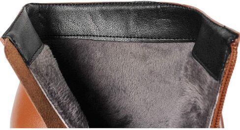 أحذية جلدية نسائية من Dance&Style بكعب متوسط ​​رفيع وسحاب للركبة in Kuwait