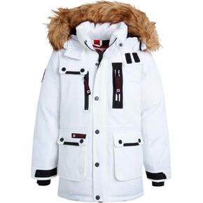 CANADA WEATHER GEAR Boys Winter Coat - Insulated Heavyweight Ski Jacket, Fur Trim Hood - Outerwear Windbreaker Parka (8-20) in Kuwait
