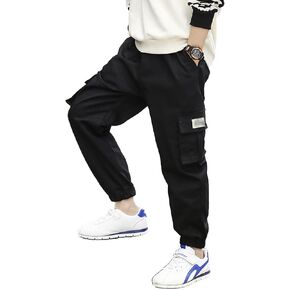 سراويل الركض للأطفال من NATUST الأولاد Cargo Joggers برباط خصر مطاطي