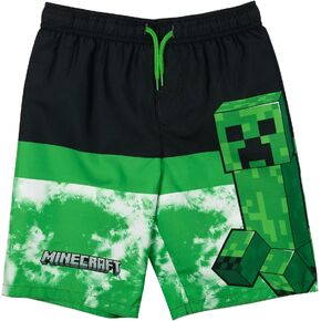 Minecraft UPF 50+ Swim Trunks Bathing Suit Toddler to Big Kid Sizes (4T - 18-20)