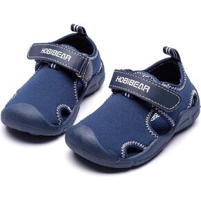 HOBIBEAR Boys Girls Water Shoes Quick Dry Closed-Toe Aquatic Sport Sandals Toddler/Little Kid