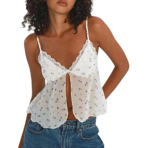Usweetie Women's Y2K Spaghetti Strap Tank Tops for Going Out