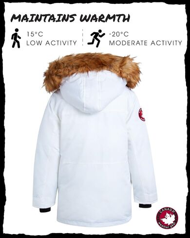 CANADA WEATHER GEAR Boys Winter Coat - Insulated Heavyweight Ski Jacket, Fur Trim Hood - Outerwear Windbreaker Parka (8-20) in Saudi Arabia