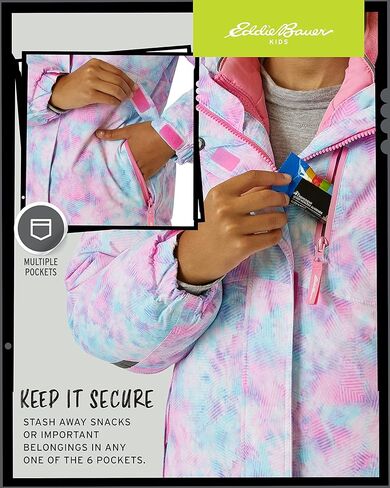 Eddie Bauer Kids Ski Jacket - Waterproof 3 in 1 Insulated Coat with Removable Shell Jacket for Boys and Girls (3-16) in Kuwait