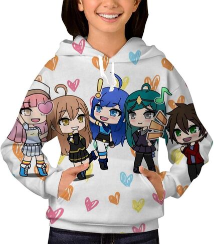 YJF.MEN&HOO Unisex Pullover Hoody Its_Funneh Sweatshirts for Kids Hooded Hoodies Pockets in Saudi Arabia