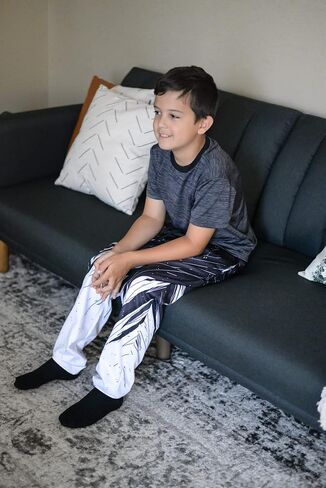 uideazone في سن المراهقة بنين بنات Sweatpants مضحك 3D الرسم الركض السراويل للرياضة الصالة الرياضية حجم عارضة 6-13 سنة in Saudi Arabia