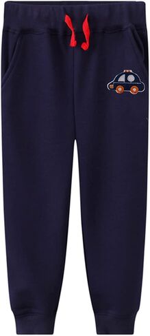 LOKTARC 2 Pack Boys Drawstring Sweatpants Cute Pattern Cotton Sport Jogger Pants in Saudi Arabia