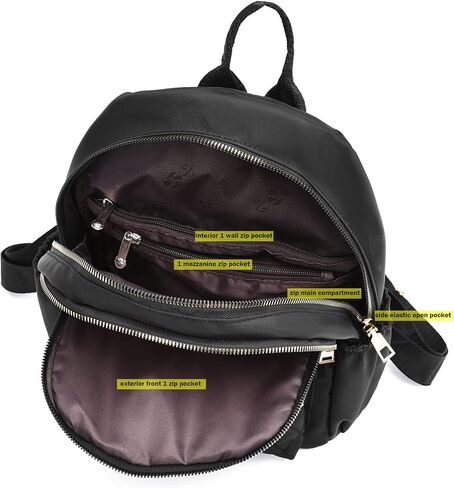 حقيبة ظهر IHAYNER للنساء من النايلون حقائب ظهر كاجوال بنمط مبطن وحقائب كتف صغيرة للنهار in Kuwait