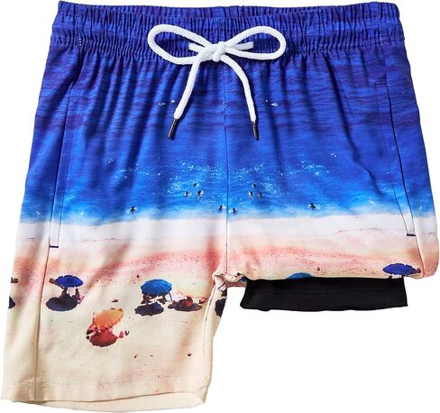 IRELIA Boys Swim Trunks with Boxer Brief Liner Compression Swimming Shorts Quick Dry Swimwear in Saudi Arabia
