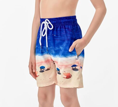 IRELIA Boys Swim Trunks with Boxer Brief Liner Compression Swimming Shorts Quick Dry Swimwear in Saudi Arabia