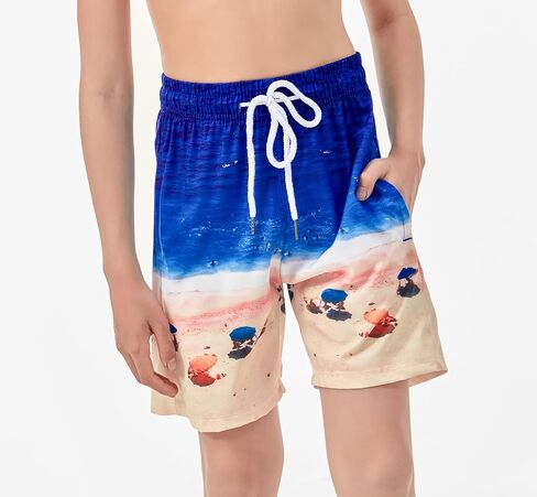 IRELIA Boys Swim Trunks with Boxer Brief Liner Compression Swimming Shorts Quick Dry Swimwear in Saudi Arabia