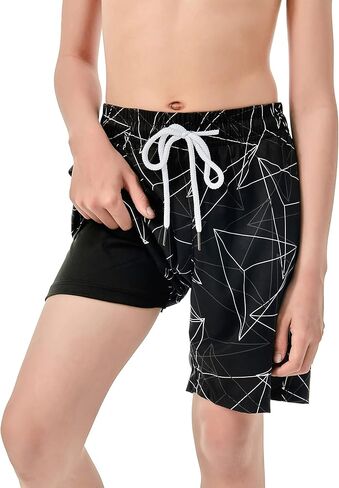 سراويل سباحة للأولاد من IRELIA مع شورت سباحة مضغوط وبطانة قصيرة من الملاكم، ملابس سباحة سريعة الجفاف in Kuwait