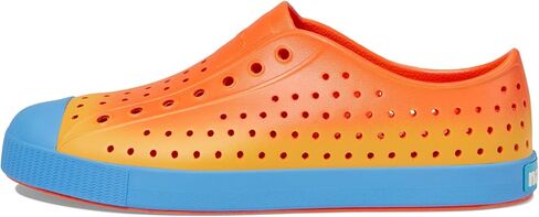 أحذية Native Shoes Kids Jefferson Sugarlite Ombre للجنسين للأطفال الكبار سهلة الارتداء - مطبوعة - بطانة صناعية LaFlame برتقالي/أزرق مريح/LaFlame Spicy Ombre 5 Big Kid M in Saudi Arabia