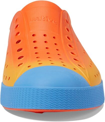 أحذية Native Shoes Kids Jefferson Sugarlite Ombre للجنسين للأطفال الكبار سهلة الارتداء - مطبوعة - بطانة صناعية LaFlame برتقالي/أزرق مريح/LaFlame Spicy Ombre 5 Big Kid M in Saudi Arabia