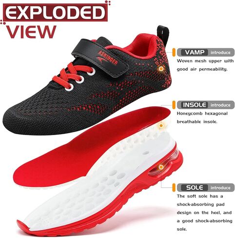 Littleplum Boys Shoes Running Athletic Gym Shoes Girls Kids Running Sport Shoes Lightweight Breathable Sneakers in Saudi Arabia