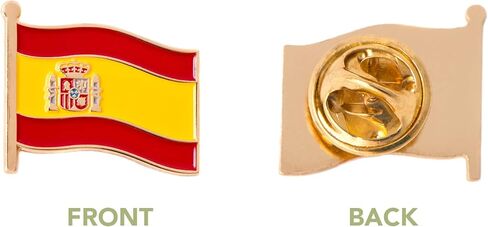 Spain Lapel Pin Country Enamel Made of Metal Souvenir Hat Men Women Patriotic Spanish (Waving Flag Lapel Pin) in Saudi Arabia