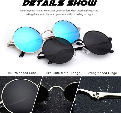 CGID E01 Lennon Round Polarized Unisex Sunglasses in Kuwait