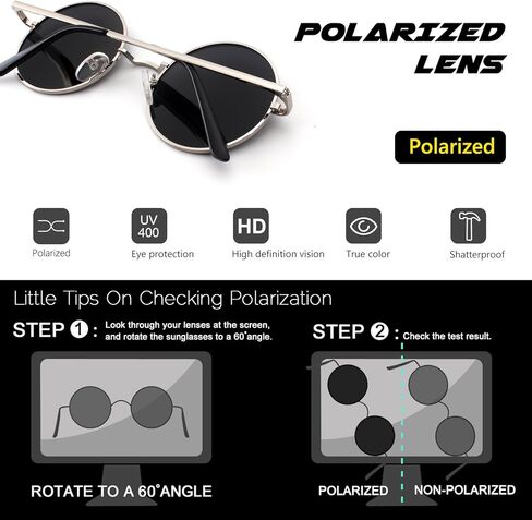 CGID E01 Lennon Round Polarized Unisex Sunglasses in Kuwait