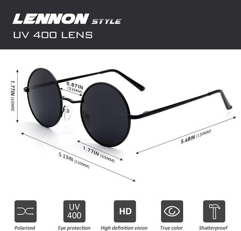 CGID E01 Lennon Round Polarized Unisex Sunglasses in Kuwait