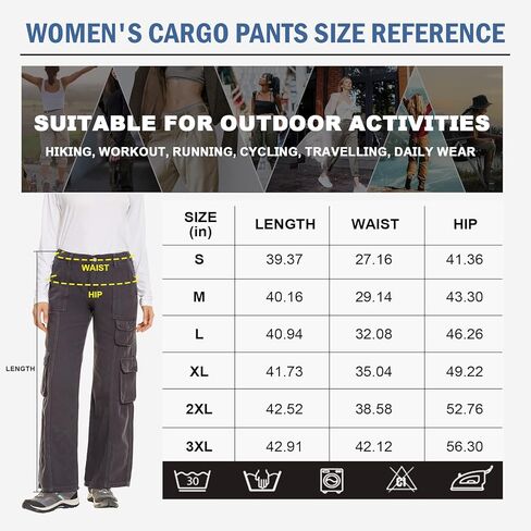 Womens 10" Hiking Cargo Shorts Cotton Casual Military Army Combat Outdoor Sports Work Shorts with 7 Pockets in Kuwait