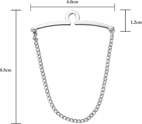 Yoursfs Tie Clip Chain 18K Gold Plated Single Loop Tie Chain Sets for Men Best Gift Personalized in Kuwait