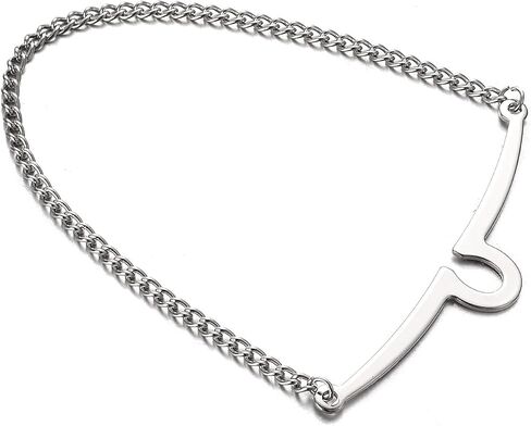 Yoursfs Tie Clip Chain 18K Gold Plated Single Loop Tie Chain Sets for Men Best Gift Personalized in Kuwait