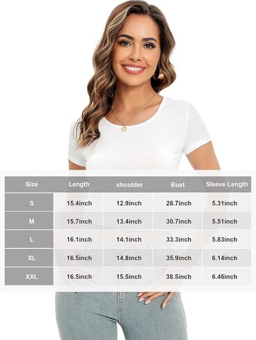 4 Pack Women's Basic Tight Short Sleeve Women Cute Trendy Crop Tops Scoop Neck Crop for Women or Teen Girls in Kuwait
