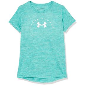 تي شيرت Tech Twist Arch Big Logo بأكمام قصيرة ورقبة دائرية من Under Armour للفتيات in Saudi Arabia
