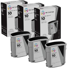 استبدال خرطوشة الحبر المعاد تصنيعها من LD Products لـ HP 10 C4844A عالي الإنتاجية (أسود، 3 عبوات) in Saudi Arabia