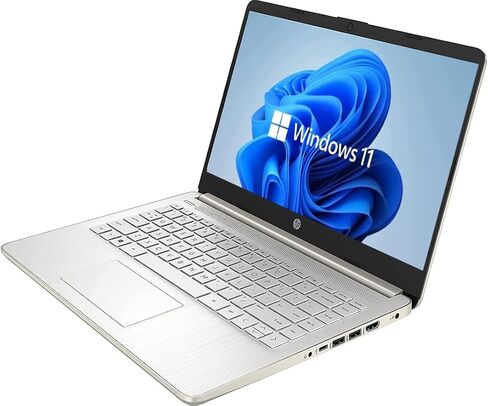 Newest HP 14" Flagship Laptop, Windows 11 OS, AMD Dual-Core Processor Up to 2.60 GHz, 4GB RAM, 64GB SSD, Webcam, Silver (Renewed) in Saudi Arabia