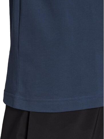 adidas Branded Tape Logo Graphic Tee (Navy Blue/Multi, Large) in Saudi Arabia
