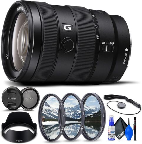 Sony E 16-55mm f/2.8 G Lens (SEL1655G) + Filter Kit + Lens Cap Keeper + Cleaning Kit + More (Renewed) in Saudi Arabia