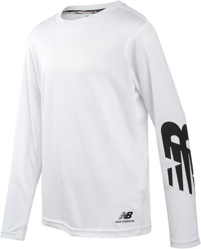New Balance Boys' Athletic T-Shirt - 2 Pack Active Performance Dry-Fit Sports Short and Long Sleeve Shirt (8-20) in Saudi Arabia
